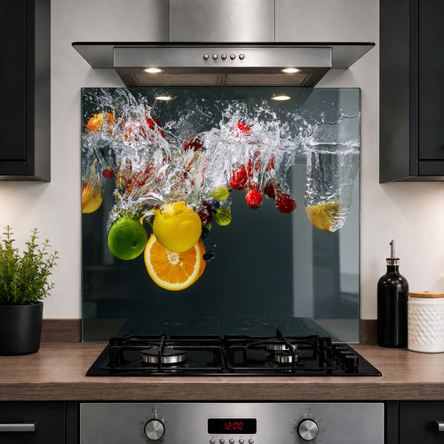 Printed glass kitchen - glass,