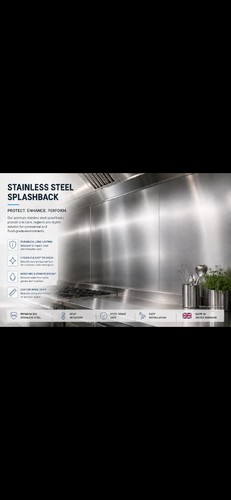 Stainless steel splashback - stainless,